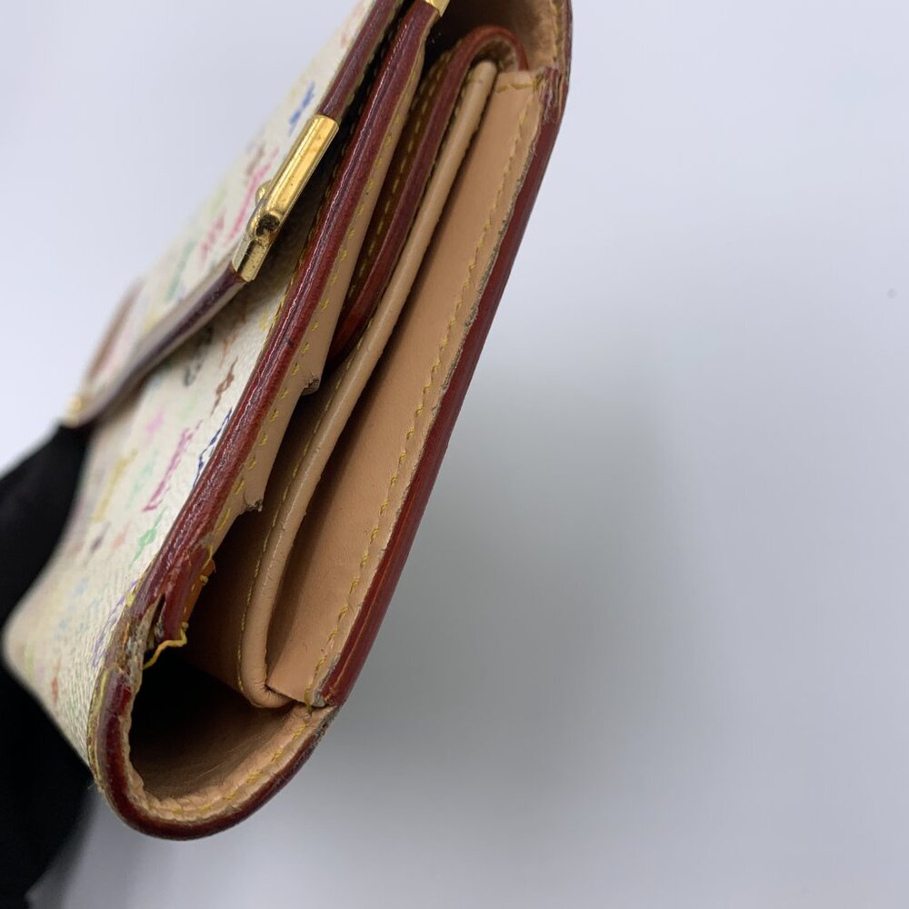 Authentic Louis Vuitton Multicolor Porte Tresor International White Long Wallet - Picture 8 of 15